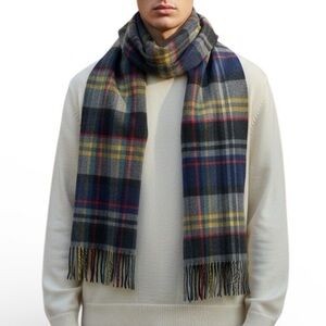 J. CREW MOON Merino Wool Tartan Scarf